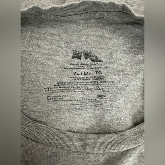 Pabst Blue Ribbon short-sleeve graphic logo t-shirt gray Men’s Sz XL - Picture 9 of 9